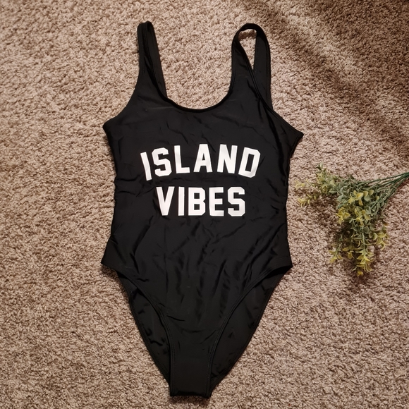 ISLAND VIBES|| One Piece Swimsuit Sz,Medium Color Black - Picture 4 of 8
